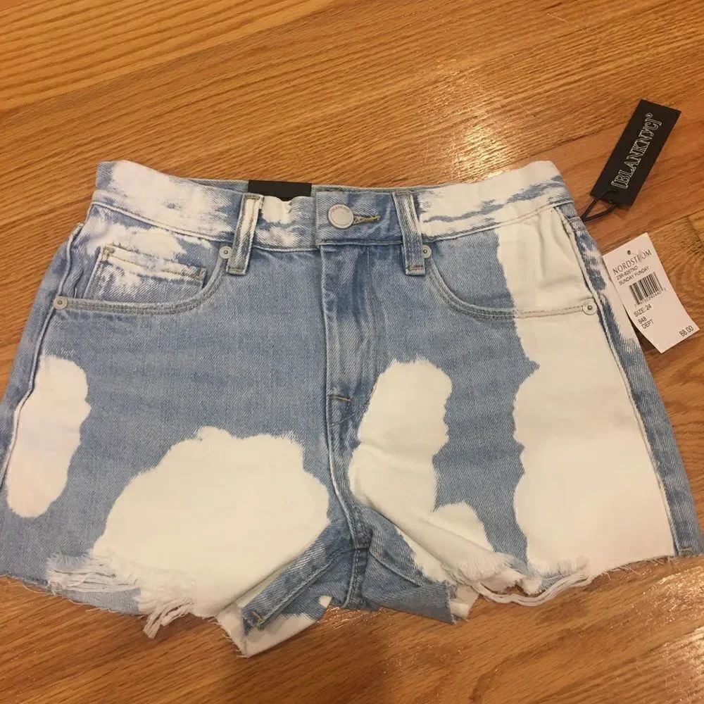 Blank NYC Anthropologie brand size 24 acid wash jean shorts high rise